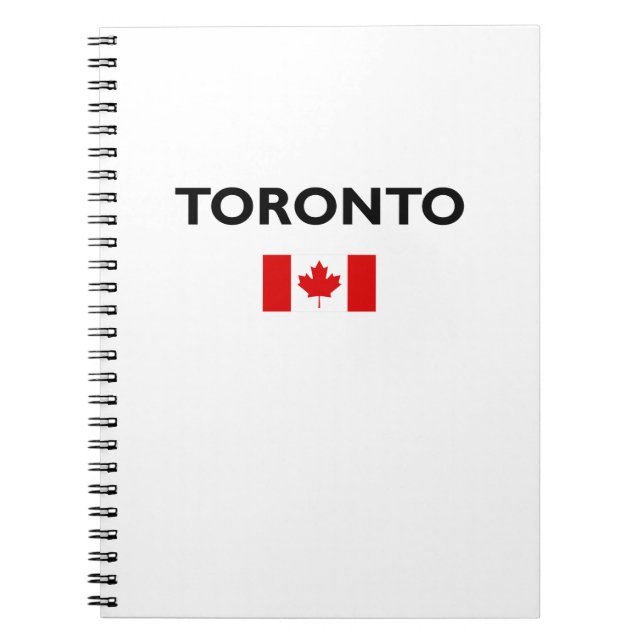 Toronto Canada Canadian Flag Light-Colour Notebook (Front)