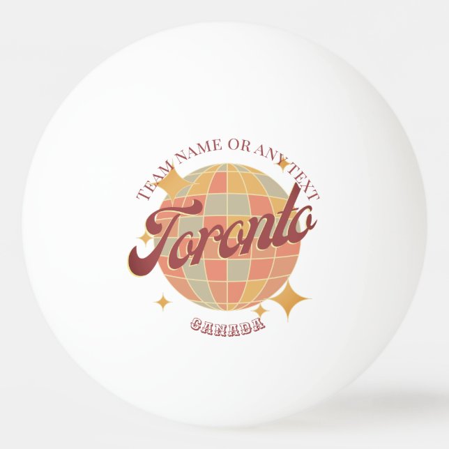 Toronto Canada City table tennis  Ping Pong Ball (Front)