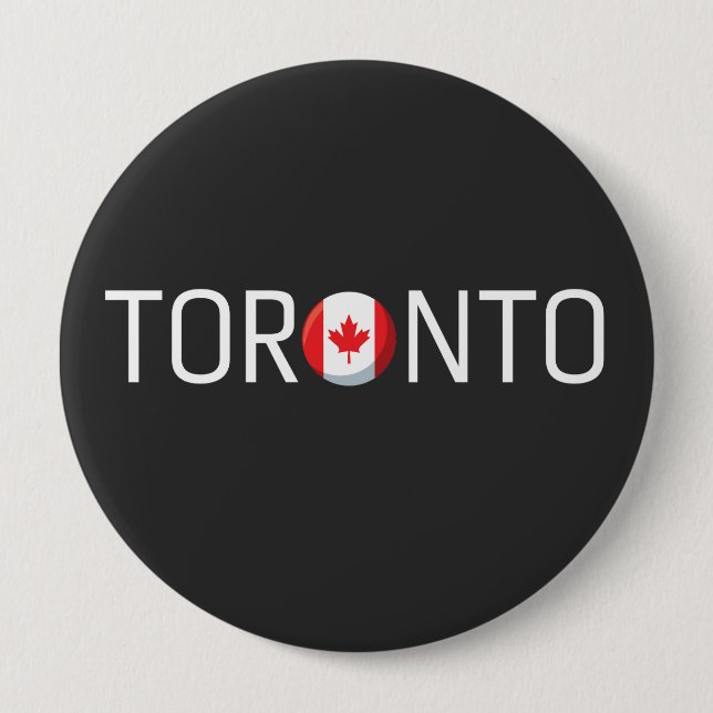 Toronto Canada Flag  10 Cm Round Badge (Front)