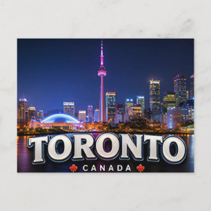 Toronto Canada Lakefront Skyline Urban Exploration Postcard