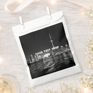 Toronto Canada Ontario Black White Vintage Favour Bag