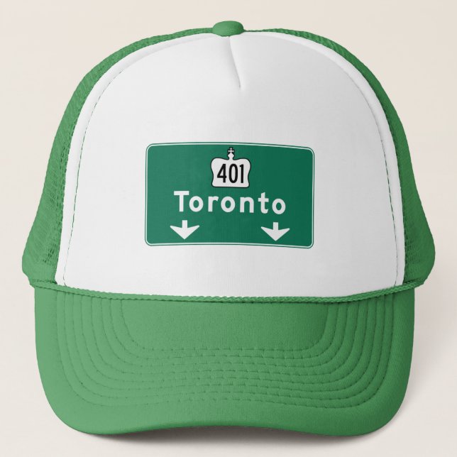 Toronto, Canada Road Sign Trucker Hat (Front)