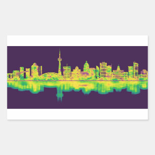 Toronto Canada Skyline Rectangular Sticker