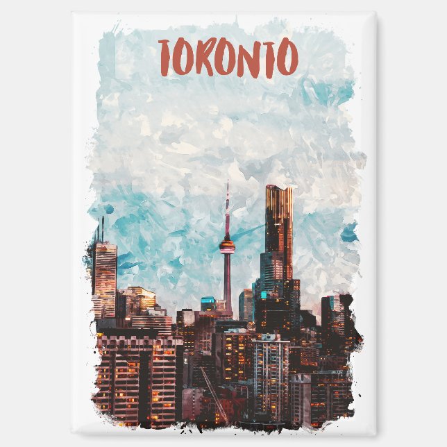 Toronto Canada Skyline Silhouette  Magnet (Front)