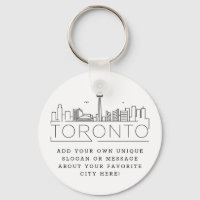 Toronto, Canada Stylised Skyline | Custom Slogan