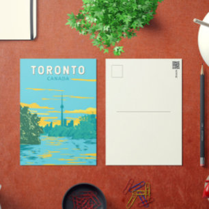 Toronto Canada Travel Art Vintage Postcard