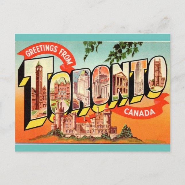 Toronto Canada vintage travel Postcard (Front)