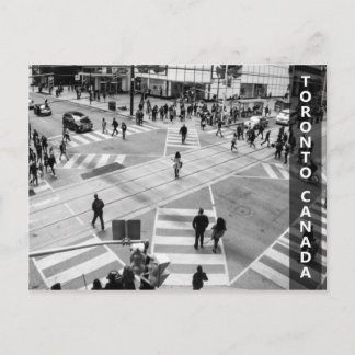 Toronto, Canada: Yonge-Dundas Intersection in B&W Postcard