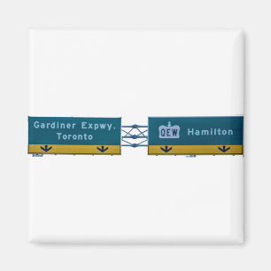 Toronto, Canda street interstate sign Magnet