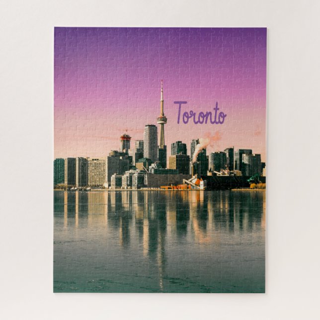 Toronto Capital of Ontario Canada City Skyline Jigsaw Puzzle (Vertical)