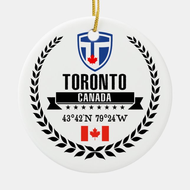 Toronto Ceramic Tree Decoration (Front)