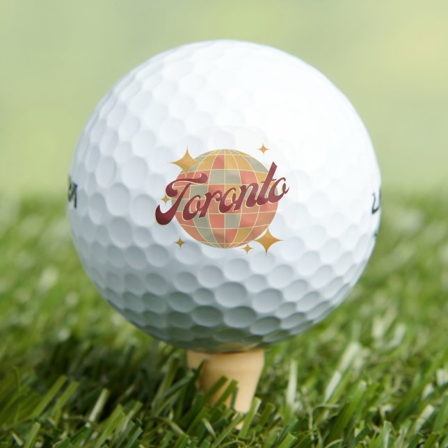 Toronto City Canada Retro golfing resort  Golf Balls (Creator Uploaded)