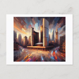 Toronto City Hall at Night, Postcard