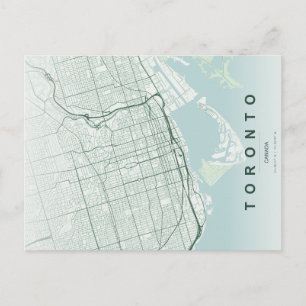 Toronto City Map Minimal Postcard