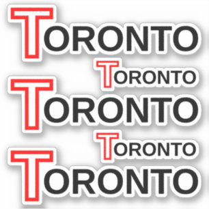 "Toronto" City Name Stickers (Ontario, Canada)