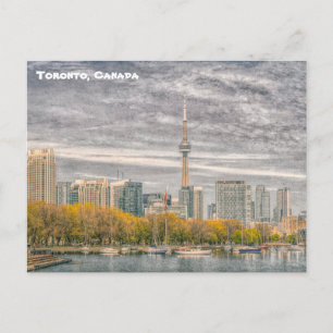 Toronto City Skyline, CN Tower, Canada, Postcard