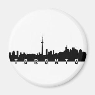 toronto cityscape canada city symbol black silhoue magnet