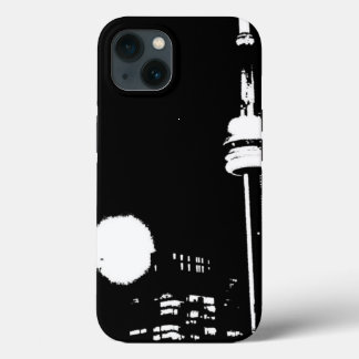 Toronto CN tower black and white stencil iPhone 13 Case
