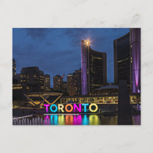 Toronto Colourful Skyline Postcard