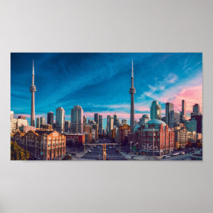 Toronto Downtown Cityscape, Toronto Downtown, art Poster