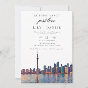 Toronto Elopement Wedding Reception Invitation