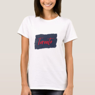 Toronto Handwritten Red Typography T-Shirt
