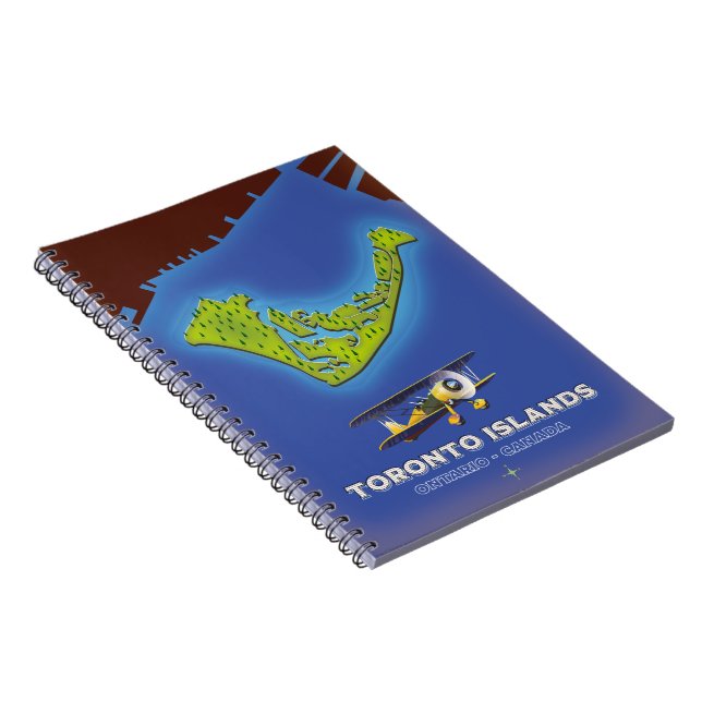 Toronto Islands, Ontario, Canada map Notebook (Right Side)