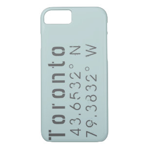 Toronto Latitude Longitude iPhone 8/7 Case