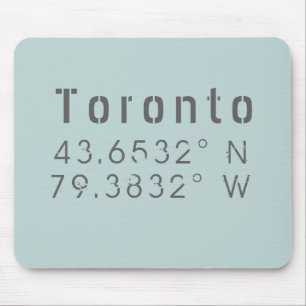 Toronto Latitude Longitude Mouse Pad