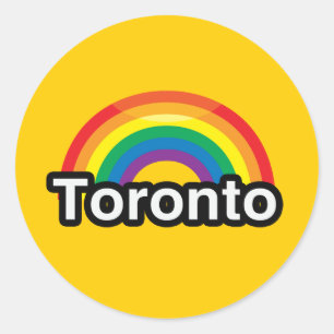 TORONTO LGBT PRIDE RAINBOW CLASSIC ROUND STICKER