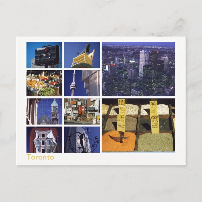 Toronto multi-image postcard (Front)