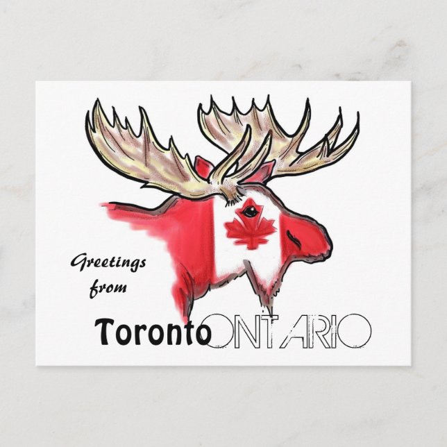 Toronto Ontario Canada local flag postcard (Front)