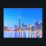 Toronto, Ontario, Canada Postcard<br><div class="desc">This breathtaking travel postcard showcases a picture of the famous and historic city of Toronto,  Canada. You are welcome to adjust all the options however you like.</div>