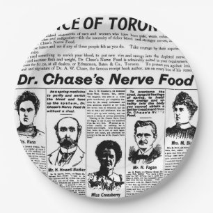 Toronto people vintage newspaper paper plate