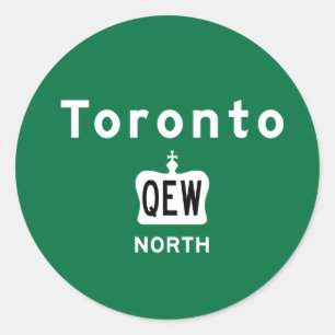 Toronto QEW Classic Round Sticker
