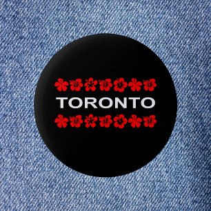 Toronto Red Aloha Bands Dark Colour 6 Cm Round Badge
