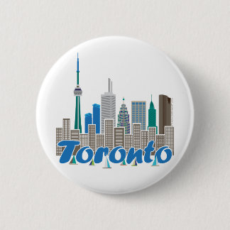 Toronto Skyline 6 Cm Round Badge