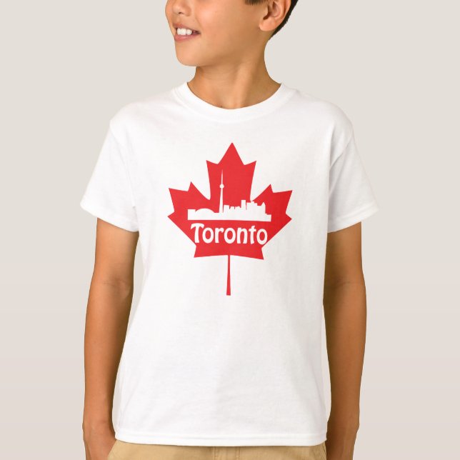 Toronto skyline and maple leaf T-Shirt (Front)