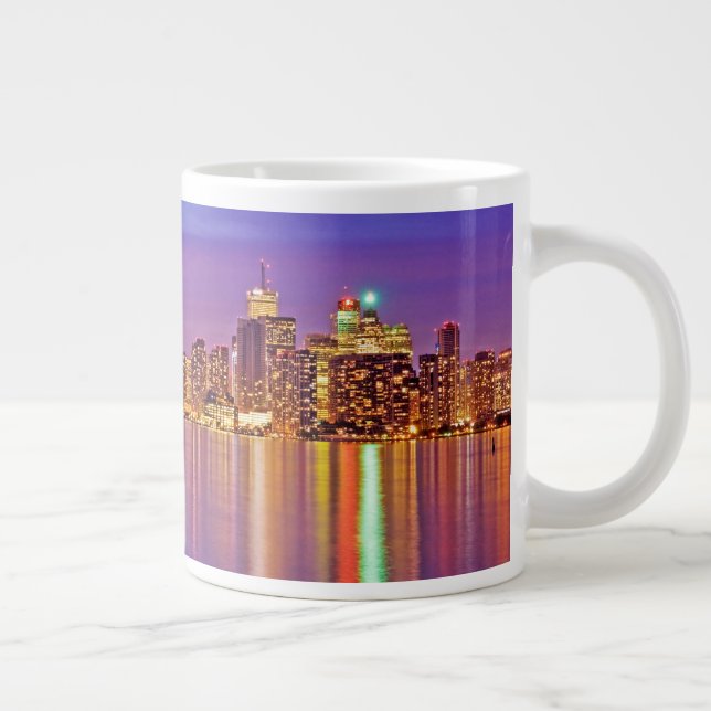 Toronto Skyline at Dusk Large Coffee Mug (Right)