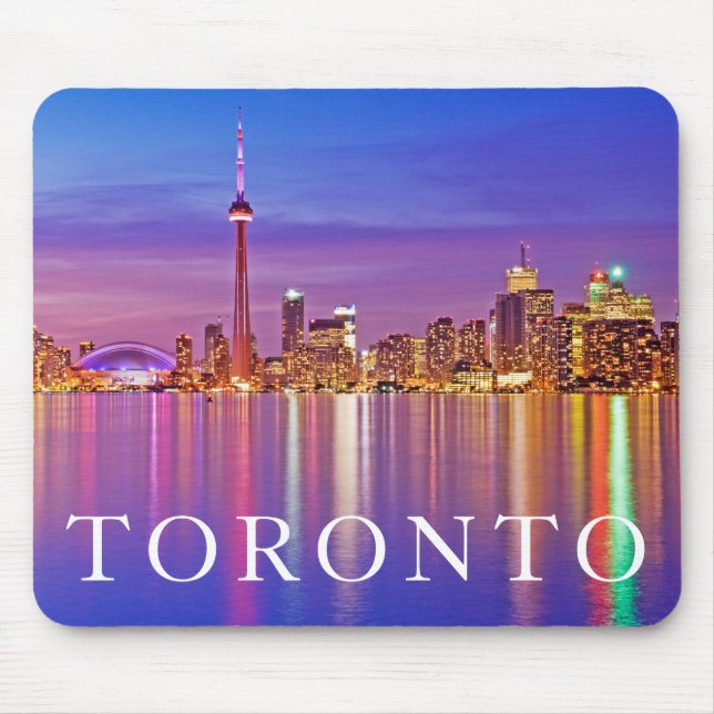 Toronto Skyline at Dusk Mouse Pad (Front)