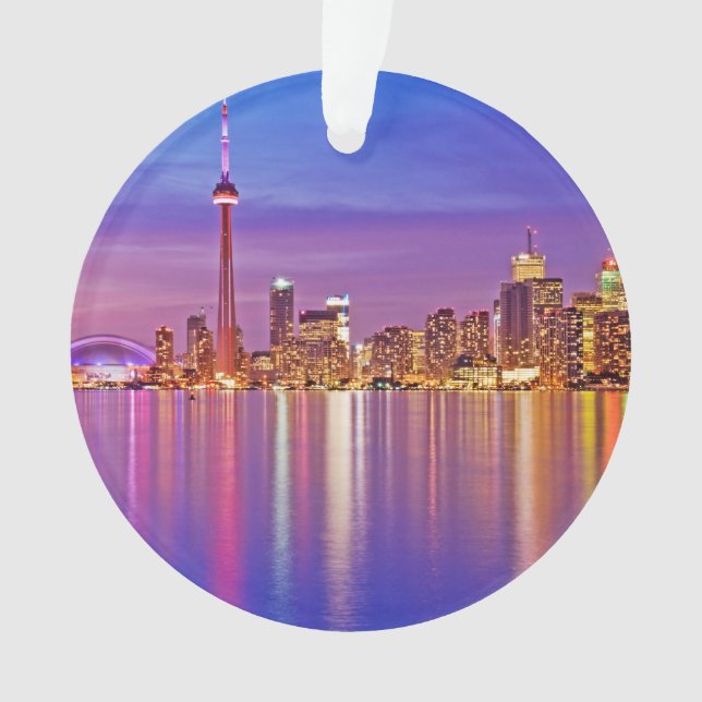 Toronto Skyline at Dusk Ornament (Front)