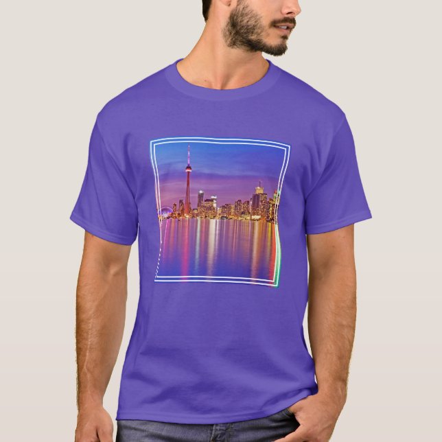Toronto Skyline at Dusk T-Shirt (Front)
