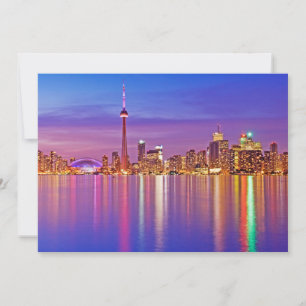 Toronto Skyline at Dusk Thank You Card