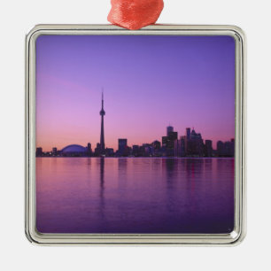 Toronto Skyline at night, Ontario, Canada Metal Tree Decoration