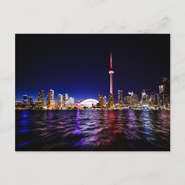 Toronto Skyline at Night Postcard (Front)