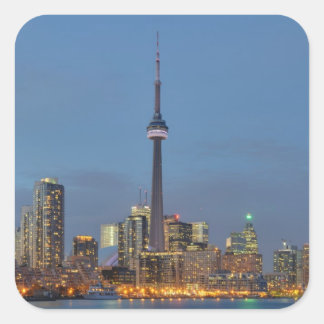 Toronto Skyline at night Square Sticker