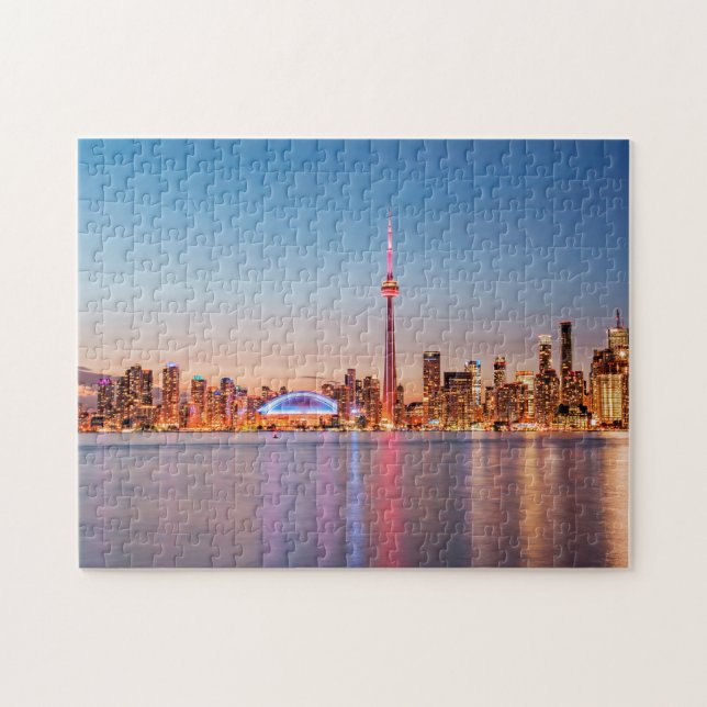 Toronto Skyline at Sunset Jigsaw Puzzle (Horizontal)