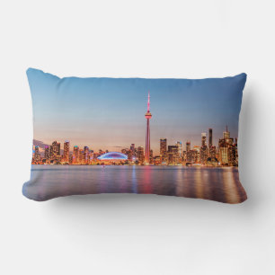 Toronto Skyline at Sunset Lumbar Cushion