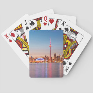 Toronto Skyline at Sunset Playing Cards