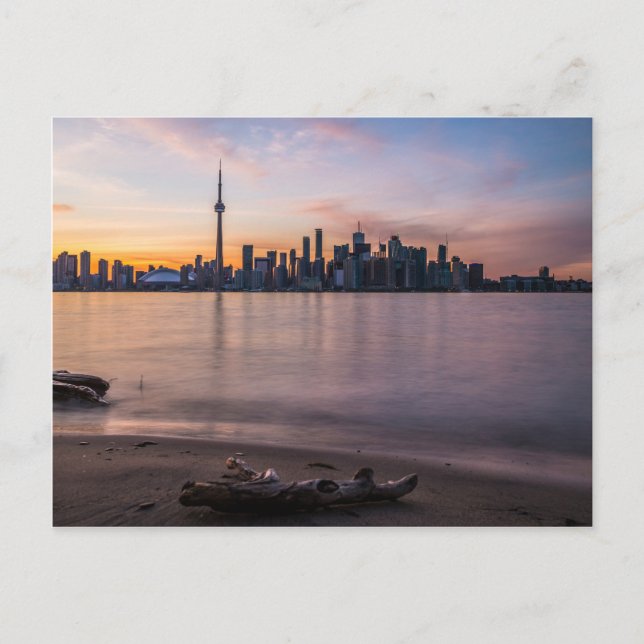 Toronto Skyline at Sunset Postcard (Front)
